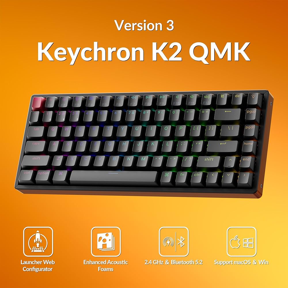 Keychron K2  キークロン K2 Keychron K2 Wireless Mechanical Keyboard for Mac and Windows